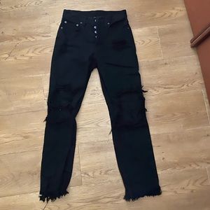 Carmar dipped black jeans